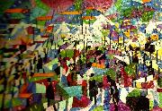 gino severini boulevarden oil on canvas